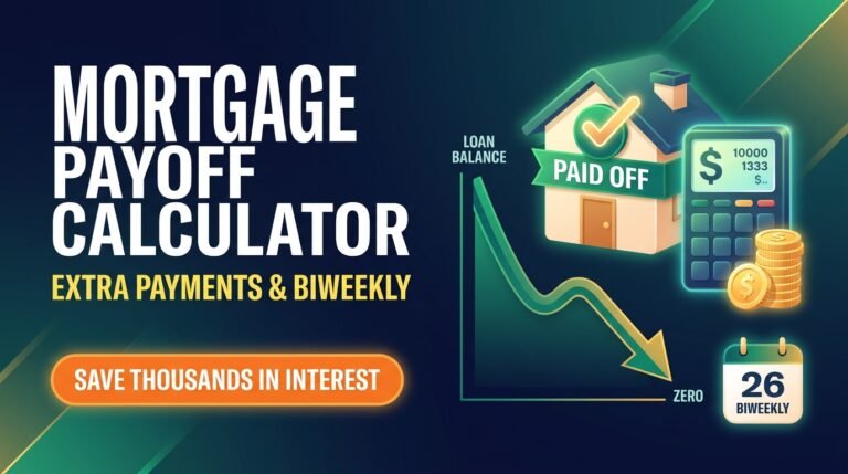 Mortgage Payoff Calculator — Extra Payments & Biweekly